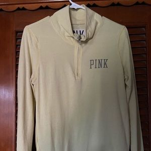 Pink half zip sweatshirt